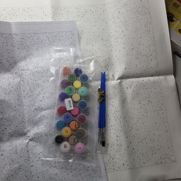 DIY Butterfly Paint By Number Kit‎ Canvas Brush Set 30319 - Picture 3 of 9